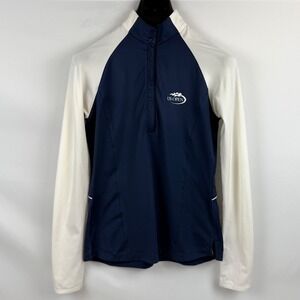 Zero Restriction US Open Golf Pullover Top Women XS Navy White 1/4‎ Zip